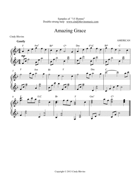 15 Hymns A Book Of Arrangements For Double Strung Harp Page 2