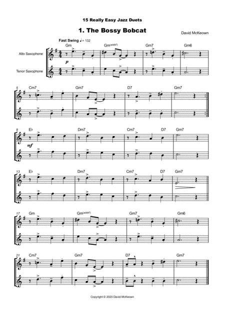 15 Really Easy Jazz Duets For Cool Cats For Alto And Tenor Saxophone Duet Page 2