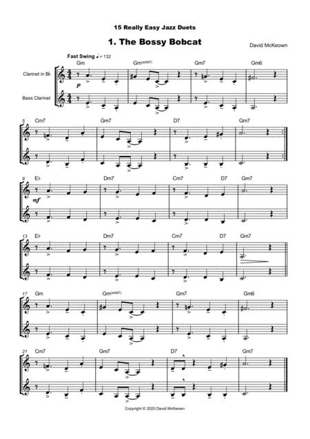 15 Really Easy Jazz Duets For Cool Cats For Clarinet And Bass Clarinet Duet Page 2