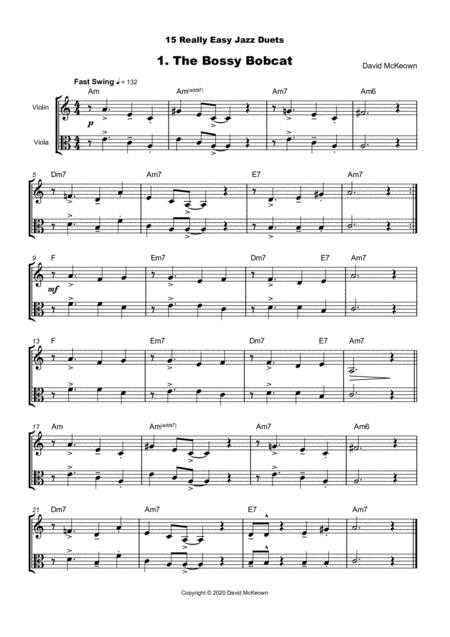 15 Really Easy Jazz Duets For Cool Cats For Violin And Viola Duet Page 2