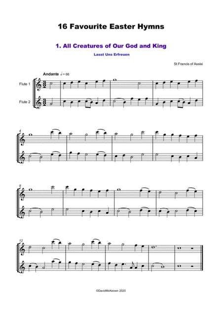 16 Favourite Easter Hymns For Flute Duet Page 2