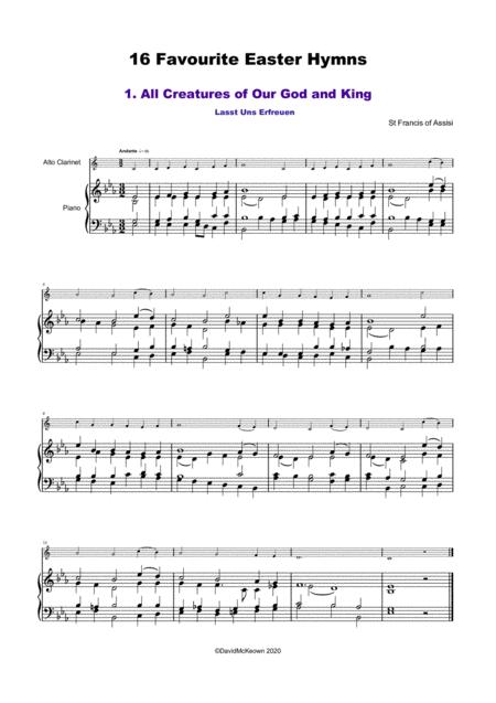 16 Favourite Easter Hymns For Solo Alto Clarinet In Eb And Piano Page 2