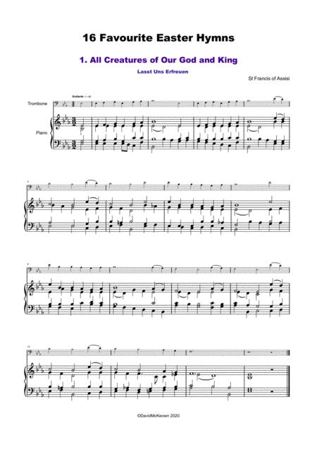 16 Favourite Easter Hymns For Solo Trombone And Piano Page 2