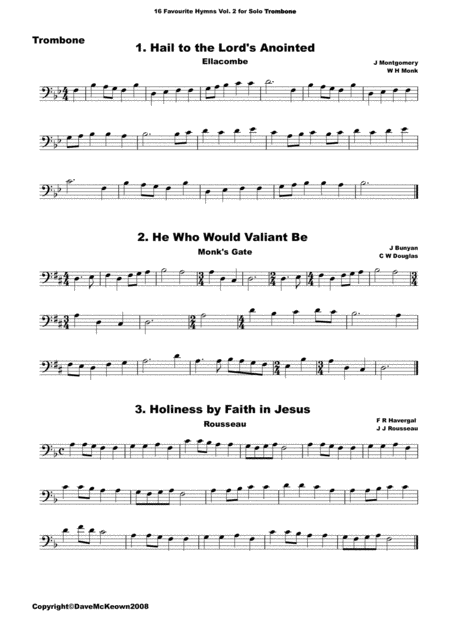 16 Favourite Hymns Vol 2 For Solo Trombone Page 2