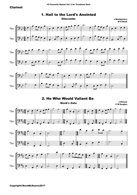 16 Favourite Hymns Vol 2 For Trombone Duet Page 2