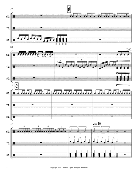 2 Cents Drum Cadence Page 2