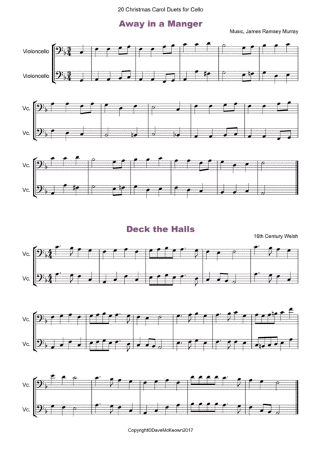 20 Favourite Christmas Carols For Cello Duet Page 2