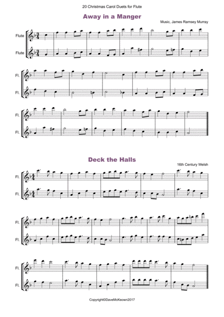 20 Favourite Christmas Carols For Flute Duet Page 2