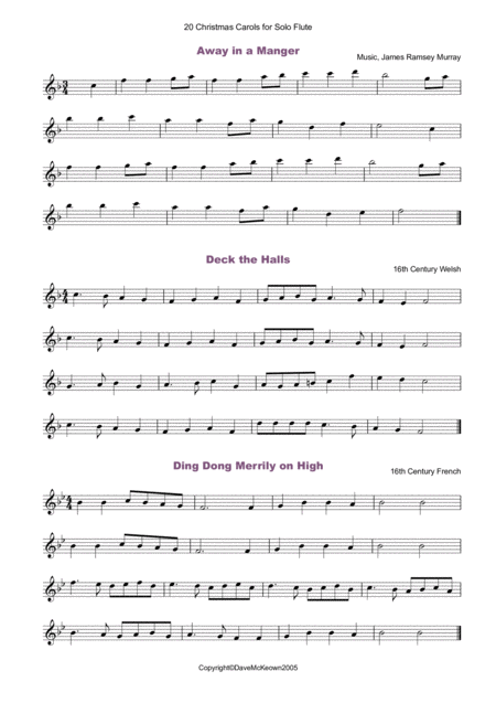 20 Favourite Christmas Carols For Solo Flute And Piano Page 2