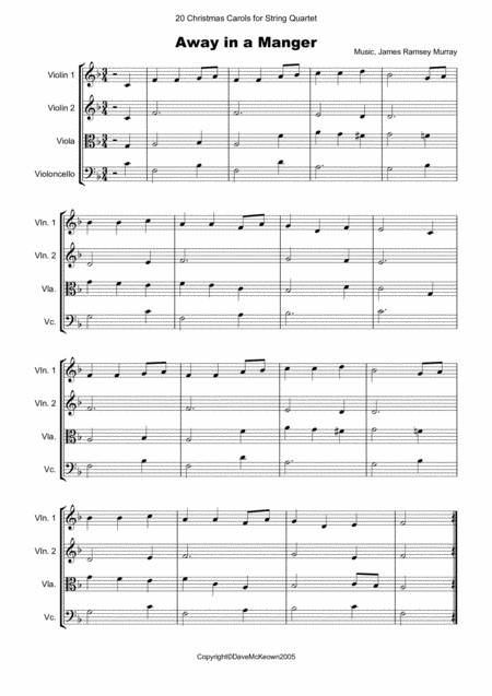 20 Favourite Christmas Carols For String Quartet Page 2