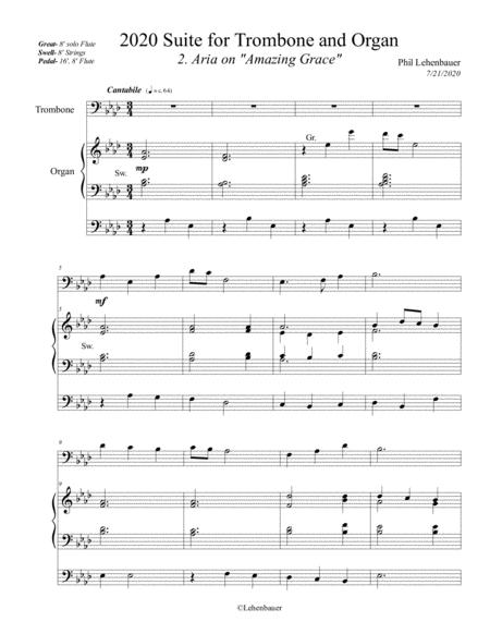 2020 Suite For Trombone And Organ Mvt 2 Aria On Amazing Grace By Phil Lehenbauer Page 2