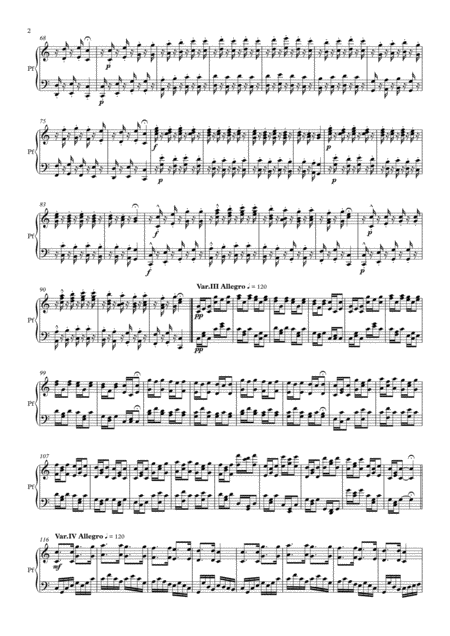 21 Variations In C On Mozarts Theme Ah Vous Dirai Je Maman For Piano Page 2