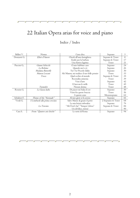 22 Italian Opera Arias For Voice And Piano Page 2