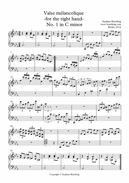 24 Valses Melancoliques For One Hand Alone Page 2