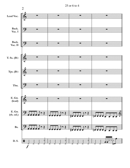 25 Or 6 To 4 Chicago Full Score Set Of Parts Page 2