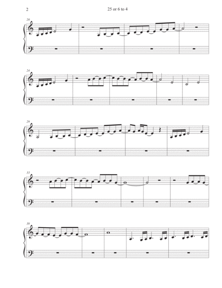 25 Or 6 To 4 Piano Gtr Solo Incl Page 2