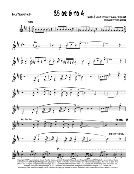 25 Or 6 To 4 Solo Trumpet Tenor Sax Clarinet Page 2