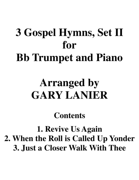 3 Gospel Hymns Set Ii Duets For Bb Trumpet Piano Page 2