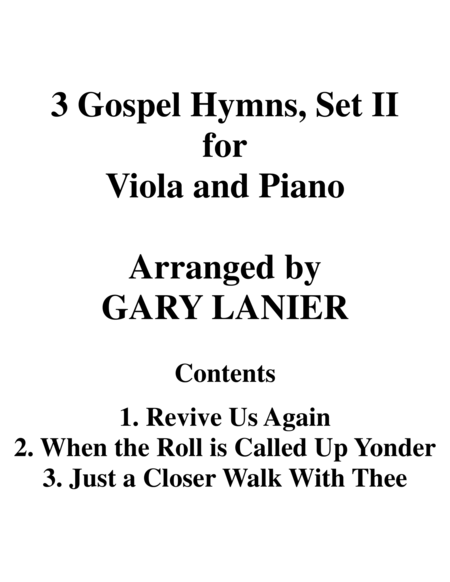 3 Gospel Hymns Set Ii Duets For Viola Piano Page 2