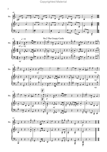 3 Halloween Pieces For French Horn And Piano Page 2