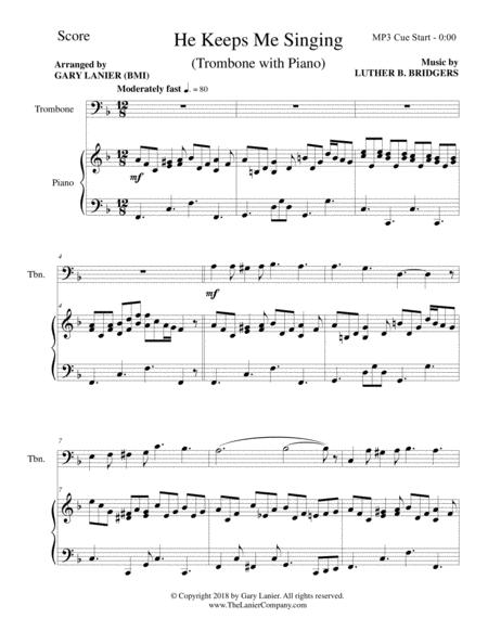 3 Hymns Of Joy For Trombone And Piano With Score Parts Page 2