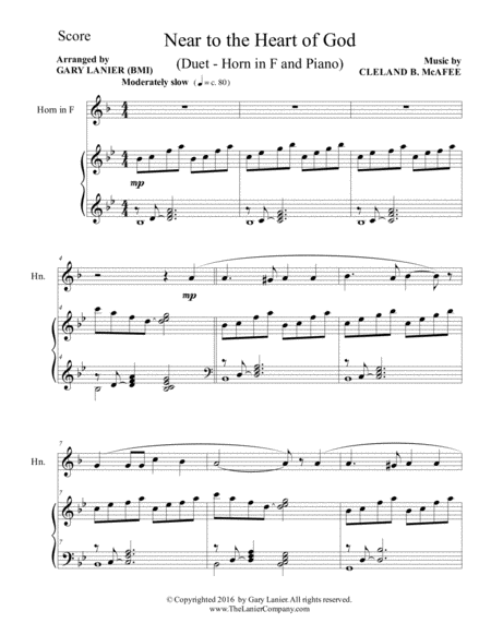 3 Hymns Of Peace And Comfort For Horn In F With Piano Instrument Part Included Page 2