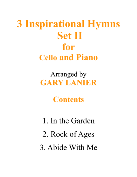 3 Inspirational Hymns Set Ii Duets For Cello Piano Page 2