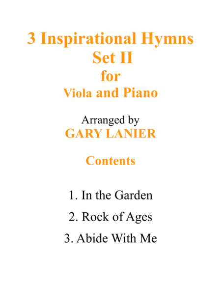 3 Inspirational Hymns Set Ii Duets For Viola Piano Page 2