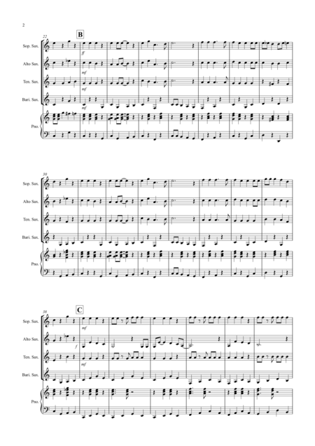 3 Jazzy Christmas Pieces For Saxophone Quartet Page 2