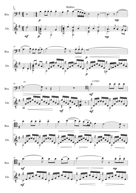 3 Songs Of The Auvergne For Bassoon Guitar Page 2