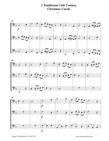 3 Traditional 14th Century Christmas Carols For Euphonium Duo Tuba Page 2