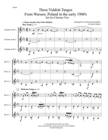 3 Yiddish Tangos For Clarinet Trio Page 2
