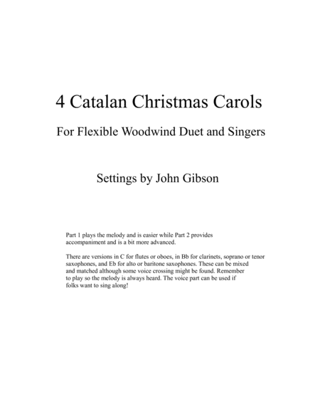 4 Catalan Christmas Carols For Flexible Woodwind Duet Page 2