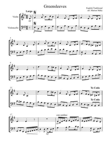 4 Christmas Duets For Violin Cello Bk 1 Page 2