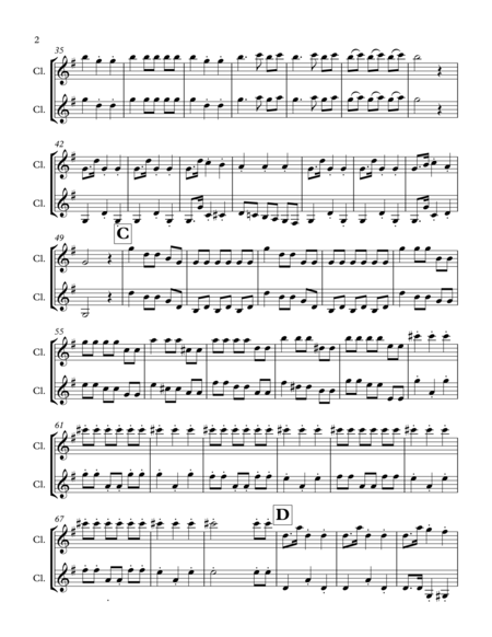 4 Seasons Autumn The Hunt Clarinet Duet Page 2