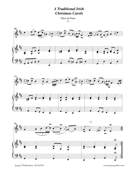 4 Traditional Irish Christmas Carols For Oboe Piano Page 2