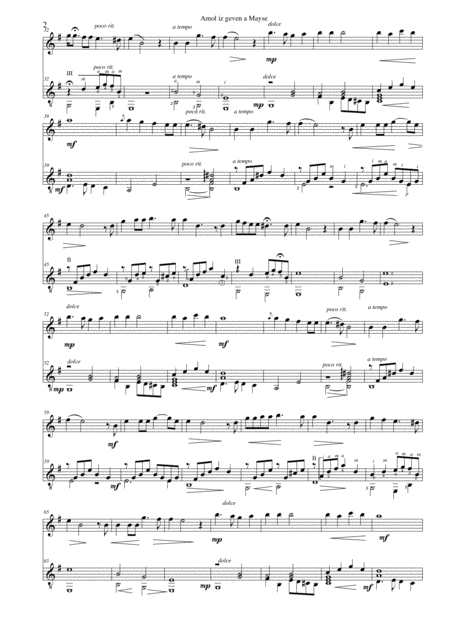 4 Yiddish Folksongs For Flute And Guitar Page 2