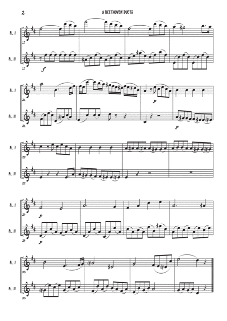 5 Beethoven Duets For Flutes Page 2