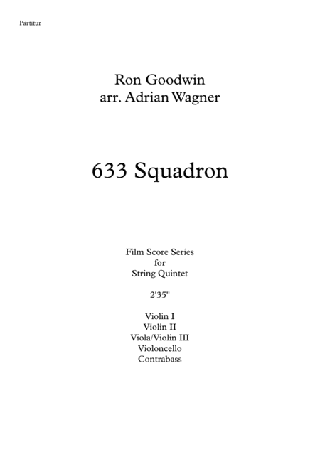 633 Squadron Ron Goodwin String Quintet Arr Adrian Wagner Page 2