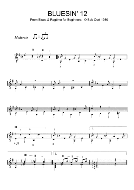 8 Beginners Blues Ragtime Guitar Solos Page 2