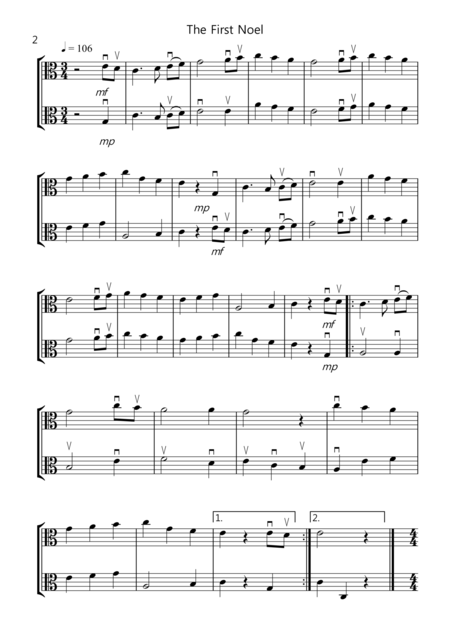8 Christmas Duets For Viola Page 2