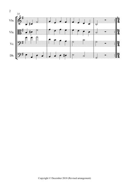 8 Easy Christmas Trios For Violin Or Viola Cello And Double Bass Page 2