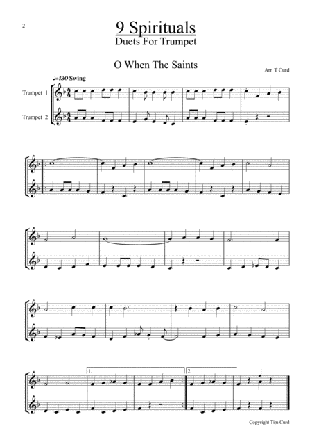 9 Spirituals Duets For Trumpet Page 2