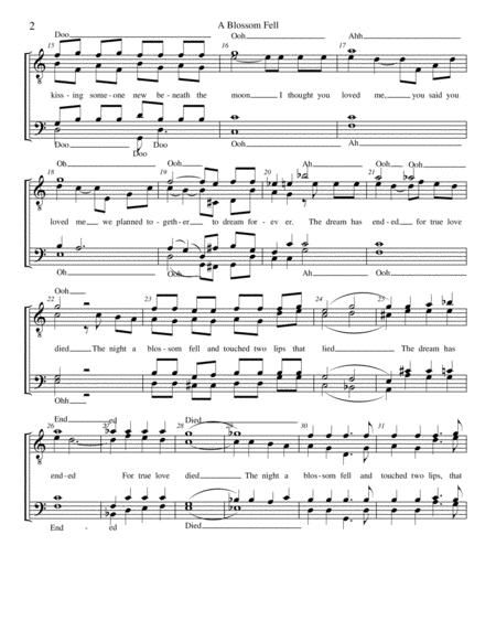 A Blossom Fell Ttbb Barbershop Arr Robert Rund Page 2