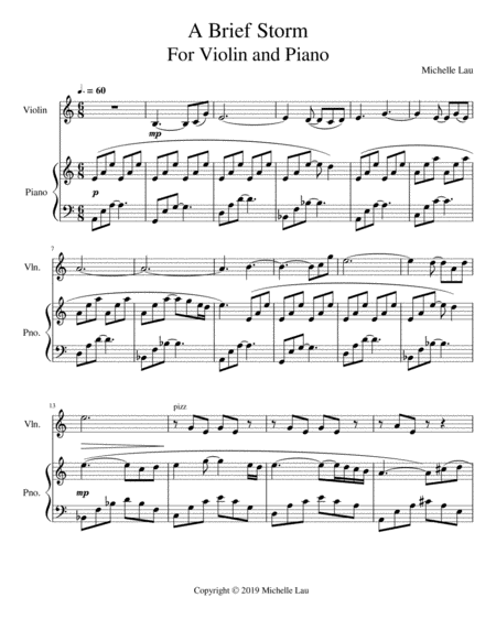 A Brief Storm For Violin And Piano Page 2