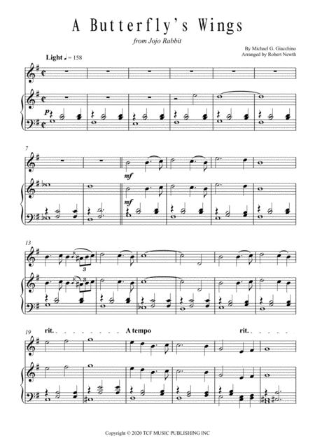 A Butterflys Wings From Jojo Rabbit For Violin And Piano Page 2