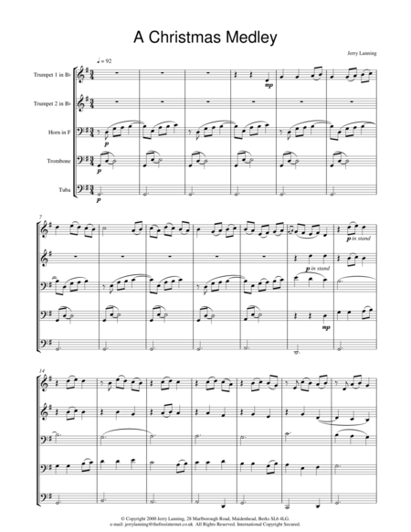 A Christmas Medley For Brass Quintet Page 2