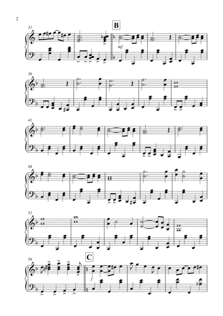 A Christmas Ragtime For Piano Solo Page 2