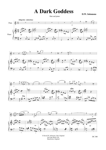 A Dark Goddess For Flute And Piano Page 2