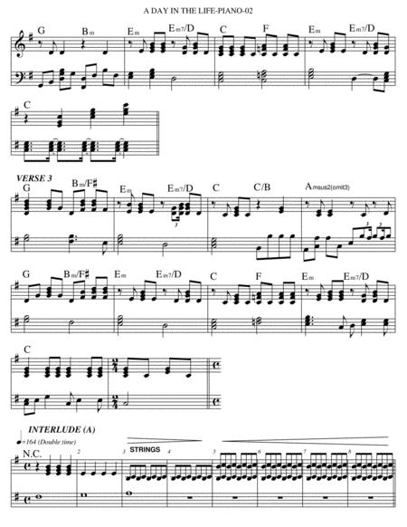 A Day In The Life Piano Synth Guitar Bass Drums Vocals Page 2